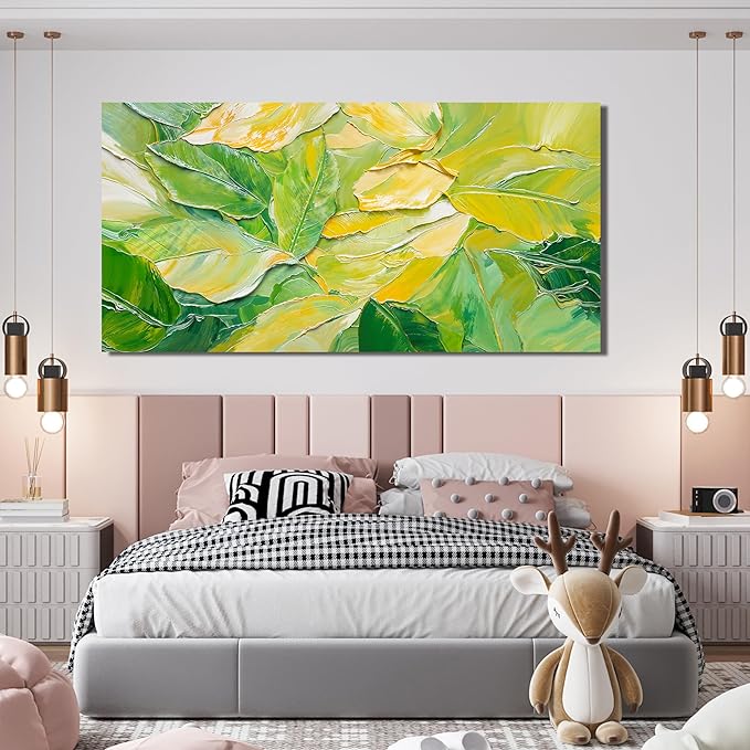Canvas Wall Art Decor Wall Art Pictures for Living Room Artwork for Walls Abstract Green Wall Art Prints Abstract Canvas Art Wall Decor Wall Decorations Bedroom Home Aesthetic Wall Art Decor 20" X 40"