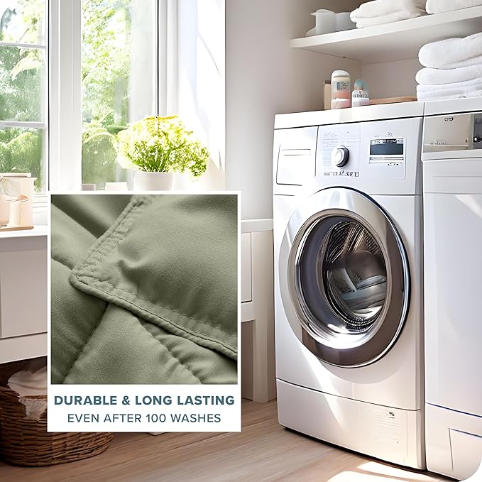 Bare Home Comforter Set - Full Size - Ultra-Soft - Goose Down Alternative - Premium 1800 Series - All Season Warmth (Full, Sage)