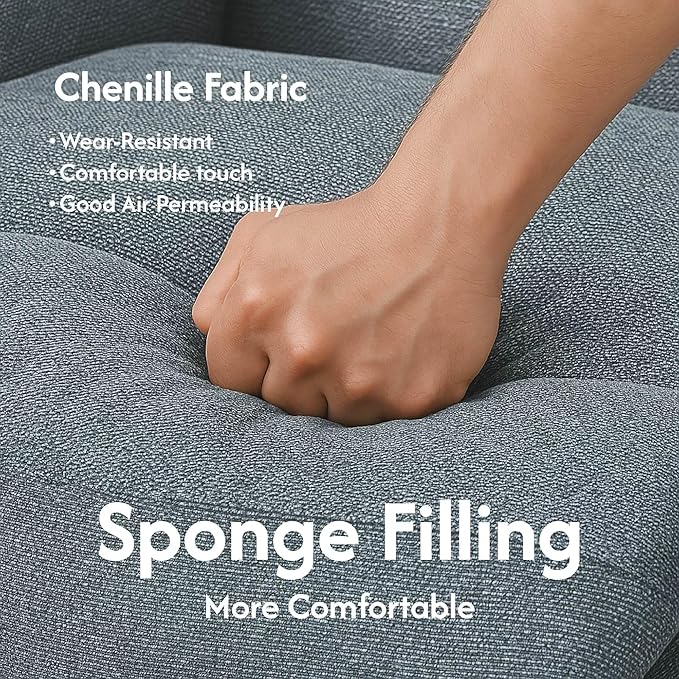 FLEXISPOT Dual Motor Power Lift Recliner Chair for Elderly, Electric Lay Flat Reclining Chair with Massage & Heat, Side Pockets, Fabric Single Sofa for Living Room, Blue