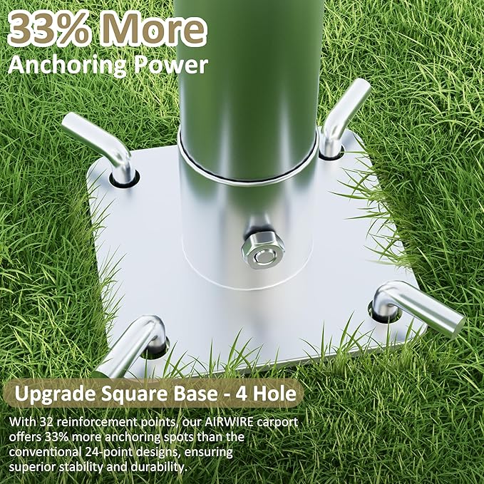 Carport 12' x 20' Heavy Duty Portable Garage, Carport Canopy with Side-Opening Door & Roll-Up Windows, Car Canopy Reinforced Four-Hole Base for Car, Truck, Boat, Party, Black