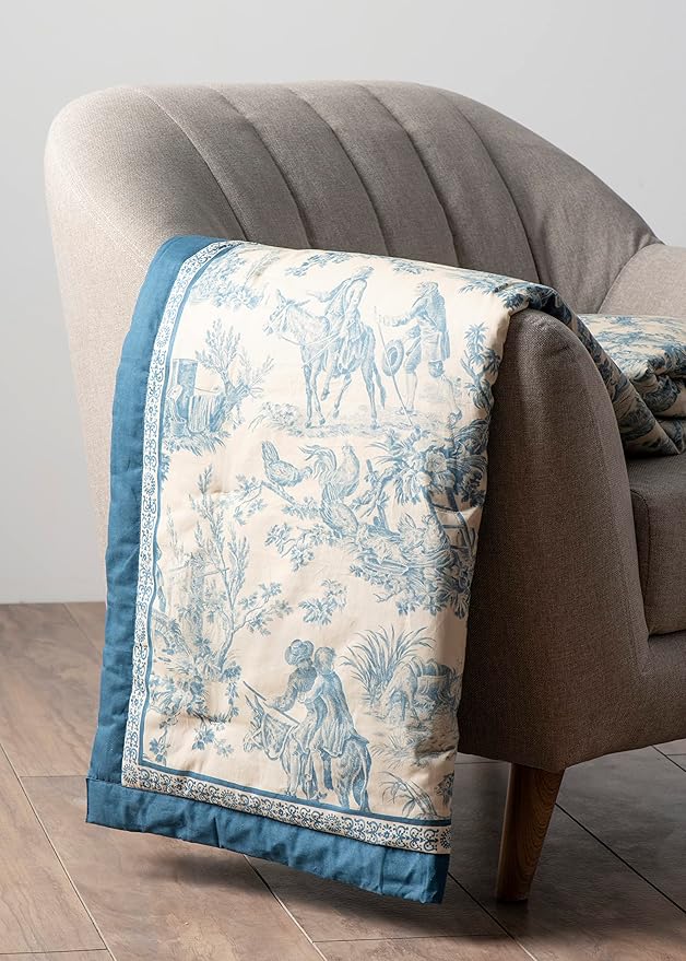 Maison d' Hermine Throw Blanket for Couch Lightweight Soft Warm Breathable Cotton Throw Blankets for Bed Girls Boys Women Men Gifts Sofa Travel Living Room Chair Bedding (50"x60", The Miller)