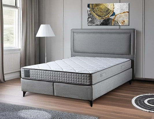 Ottomanson King 8" Firm Hybrid Mattress - Made in USA - Designed for Young Adults - Durable Support & Comfort - CertiPUR-US Foam - Fiberglass-Free - Bed in a Box