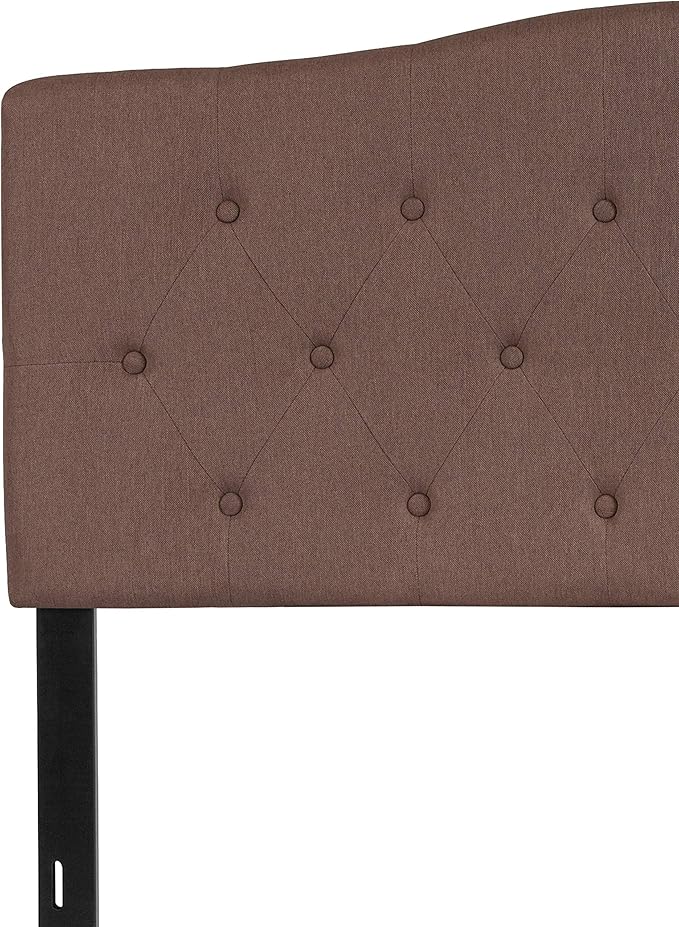 Flash Furniture Cambridge Tufted Upholstered Full Size Headboard in Camel Fabric