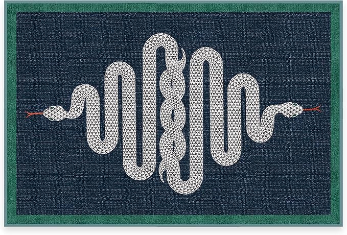 RUGGABLE x Jonathan Adler Machine Washable Modern Area Rug – Venom Sapphire 2x3, Stain-Resistant, Non-Slip – Small Rugs for Living Room, Bedroom, Hallway, Entryway & Bathroom–with Cushioned Pad