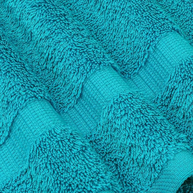 Chakir Turkish Linens | Hotel & Spa Quality 100% Cotton Premium Turkish Towels | Soft & Absorbent (8-Piece Towel Sets, Aqua)