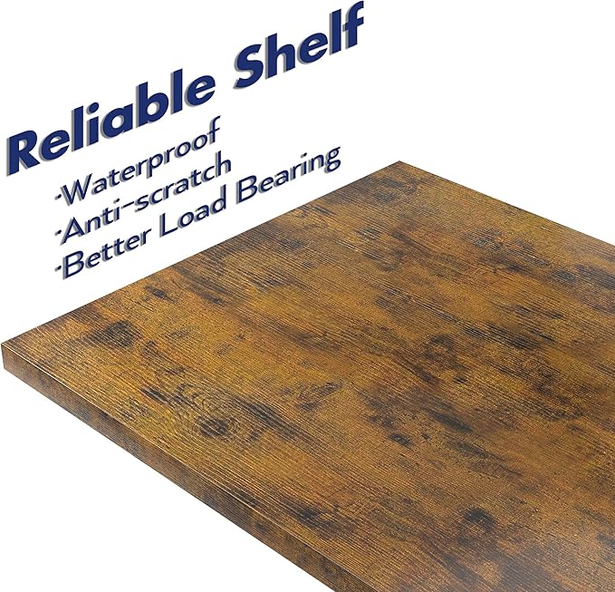 NUMENN 4 Tier Bookshelf, Tall Bookcase Shelf Storage Organizer, Modern Book Shelf for Bedroom, Living Room and Home Office, Vintage