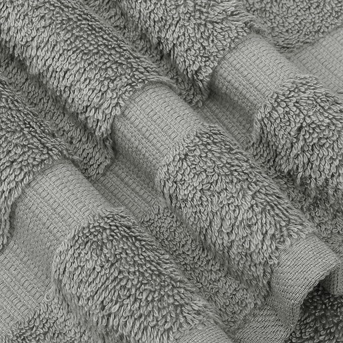 Chakir Turkish Linens | Hotel & Spa Quality 100% Cotton Premium Turkish Towels | Soft & Absorbent (8-Piece Towel Sets, Gray)