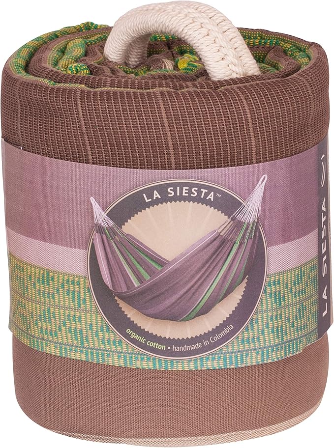 LA SIESTA Flora Chocolate - Organic Cotton Family Classic Hammock Size King