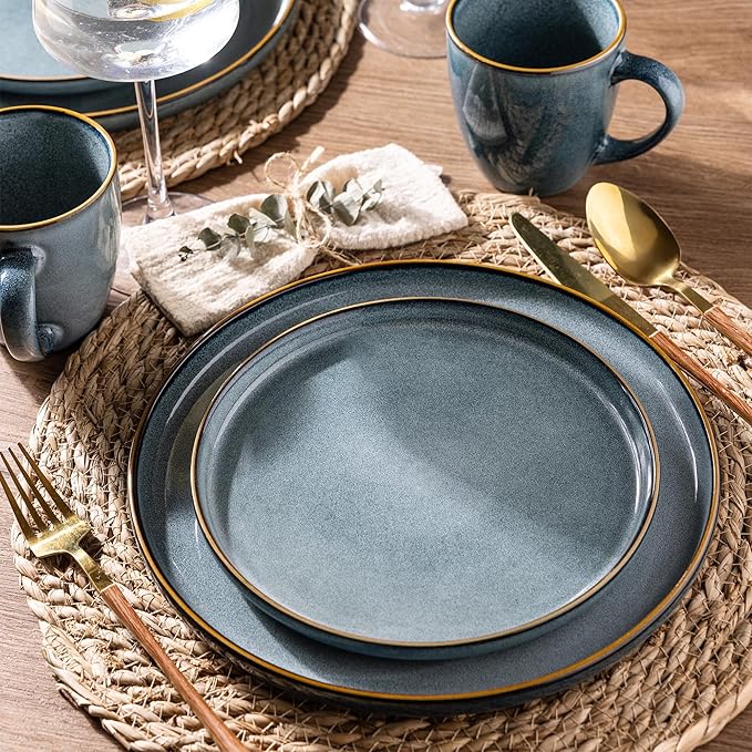 GBHOME Ceramic Coffee Mugs Set of 6, 12oz Stoneware Coffee Mugs Set For Dad Mom Women MEN, Light Weight Ceramic Coffee Cups for Latte/Tea/Beer/Hot Cocoa, Dishwasher & Microwave Safe