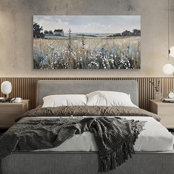 Glvzygy Canvas Wall Art Vintage Decor Artwork Classical Oil Painting Canvas Prints Vintage Landscape Wall Art Suitable for Living Room Bedroom and Office Home Decor Painting 24"x48"