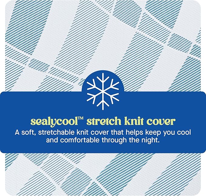 Sealy Dreamlife 14” Hybrid Mattress-in-a-Box, Queen, SealyComfort Gel Memory Foam, SealyResponsive Encased Coils, Machine Washable Cover