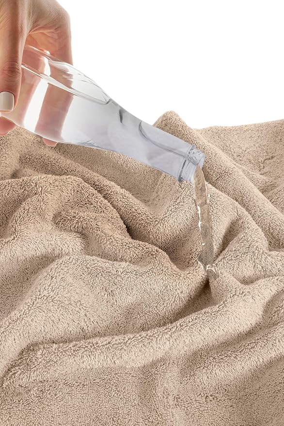 SALBAKOS 100% Turkish Cotton 6-Piece Towel Set | Heirloom Quality Hotel & Spa Collection | Soft, Super Absorbent 2 Washcloth, 2 Hand, 2 Bath Towel Sets | Made in Turkey (Taupe, 6 Piece Towel Set)