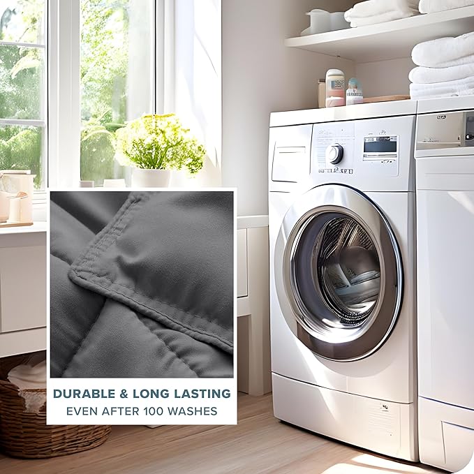 Bare Home Comforter Set - Oversized Queen Size - Ultra-Soft - Goose Down Alternative - Premium 1800 Series - All Season Warmth (Oversized Queen, Grey)