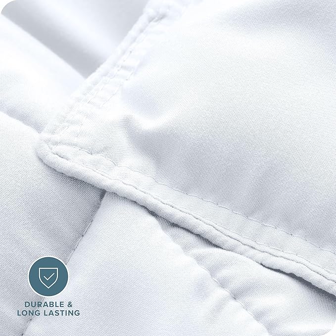 Bare Home Comforter Set - Oversized Queen Size - Ultra-Soft - Goose Down Alternative - Premium 1800 Series - All Season Warmth (Oversized Queen, White)