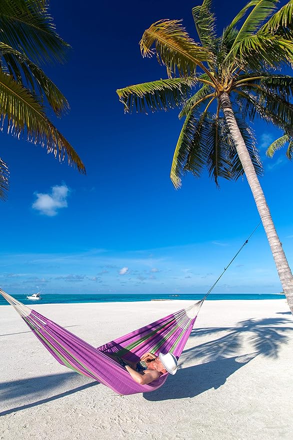 LA SIESTA Flora Blossom - Organic Cotton Family Classic Hammock Size King