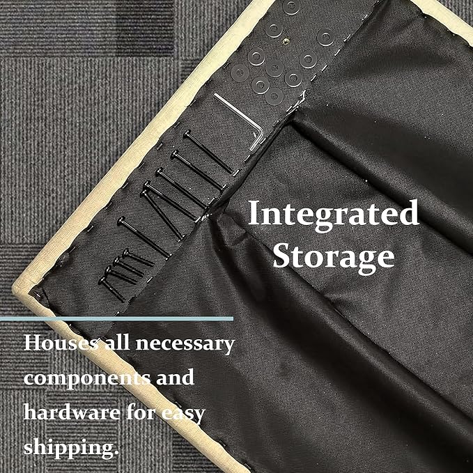 Rosevera Givanna Adjustable Height Headboard with Linen Upholstery and Button Tufting for Bedroom, King, Natural Linen