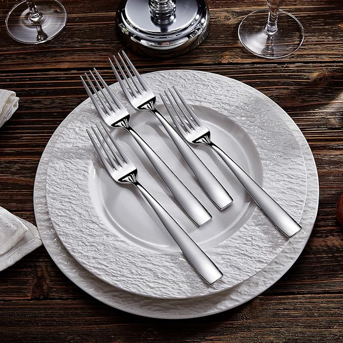 KEAWELL Premium 20/45/65 Piece Louis Silverware Set, 18/10 Stainless Steel, Service for 4/8/12, Fine Flatware Set, Dishwasher Safe (20)