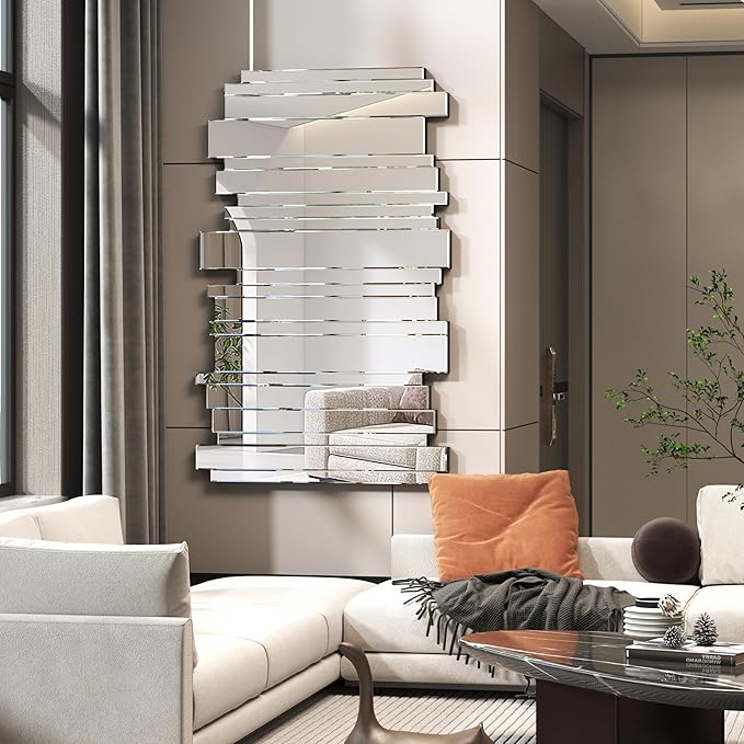 27×55 inch Wall Mirrors Decorative- Large Art GrecianWall Mirror for Living Room/Entryway/Hotel