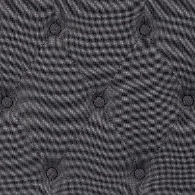 EMMA + OLIVER Twin Size Tufted Upholstered Headboard with Adjustable Metal Bed Rail Slots, Modern Fabric Upholstered Twin Headboard, Dark Gray