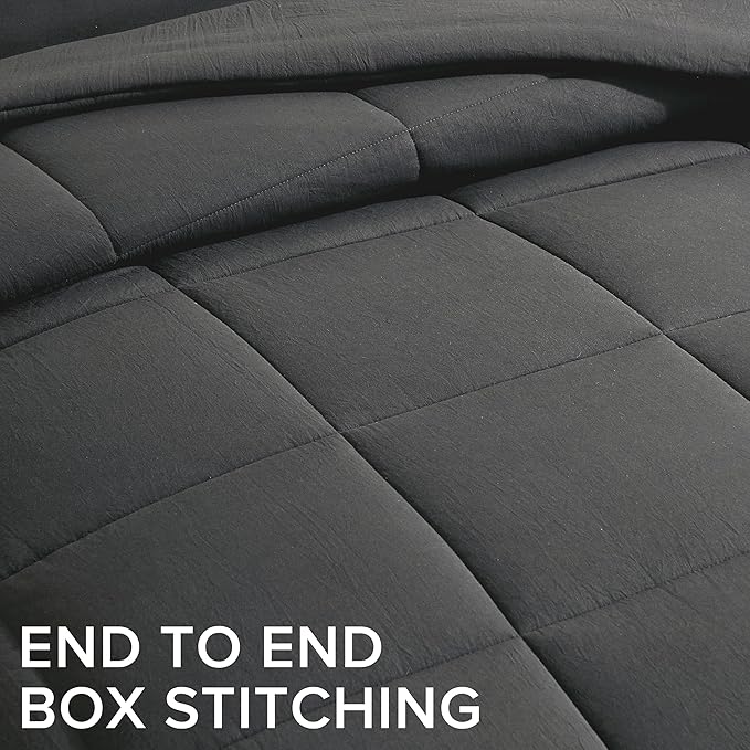 UGG Leonora Comforter Set with 1 Pillow Sham Lightweight Down Alternative Blanket Reversible All Season Washable and Bedding Set for College Apartment or Dorm Essentials, Twin/Twin XL, Charcoal Grey