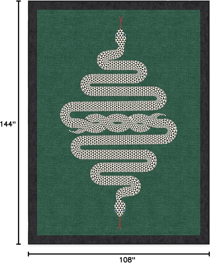RUGGABLE x Jonathan Adler Machine Washable Modern Area Rug – Venom Emerald 9x12, Stain-Resistant, Non-Slip – Large Rugs for Living Room, Bedroom, Hallway, Entryway & Office–with Cushioned Pad
