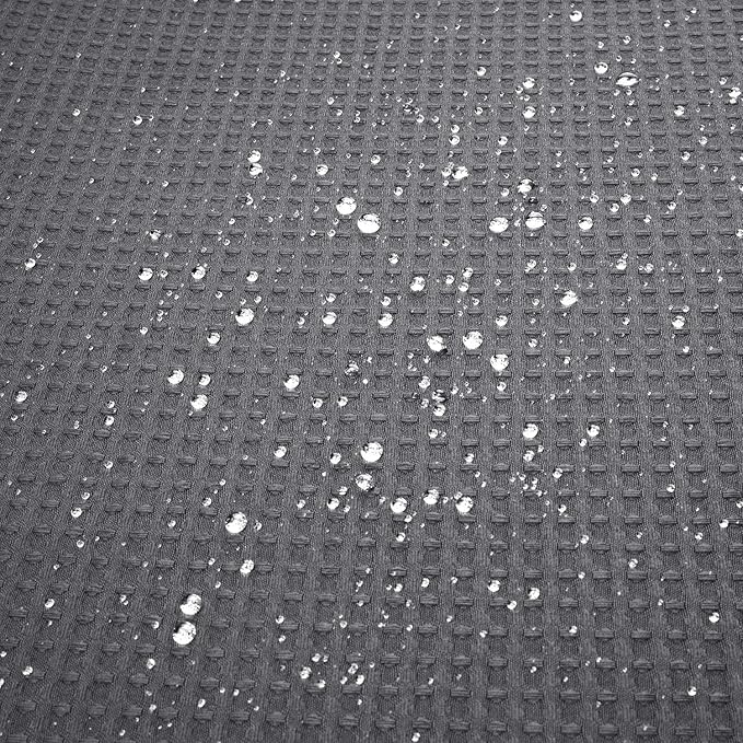 River Dream Heavyweight No Hooks Required Dotted Waffle Weave Shower Curtain with Snap in Liner -Stall 54W x 80H,Hotel Grade,Spa Like Bath Curtain,Gray