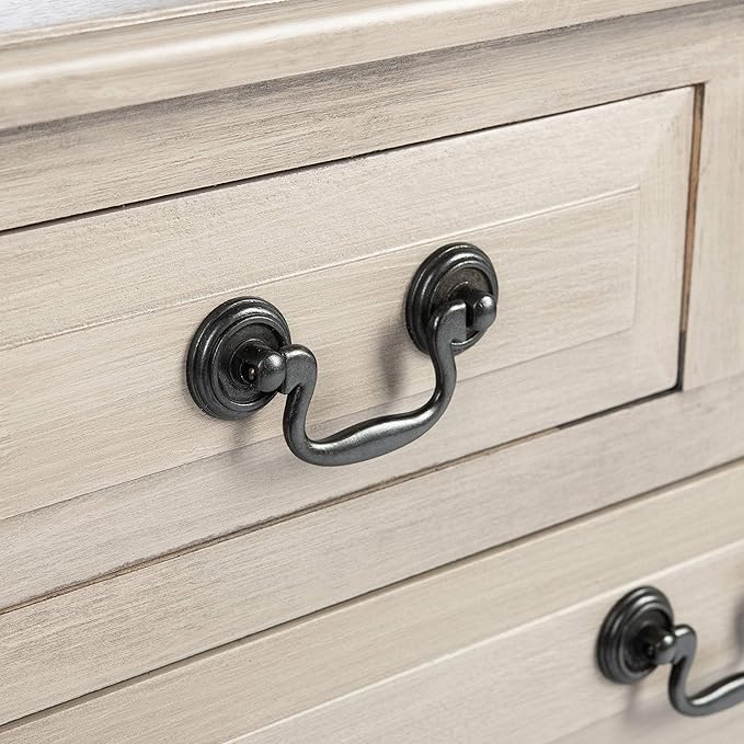 SAFAVIEH Home Collection Primrose Greige 3-Drawer Console Table