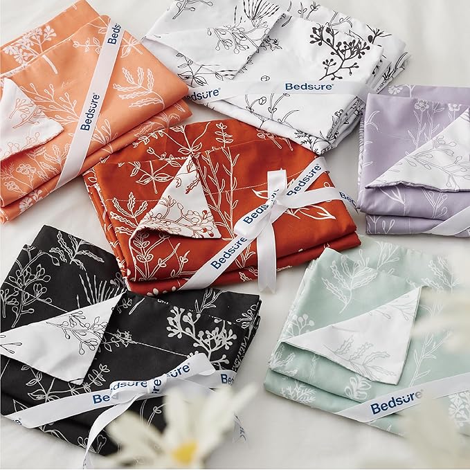 Bedsure Oversized Queen Comforter Set - Grey Bed Set, 3 Pieces Cute Floral Bedding, 1 Soft Reversible Botanical Flowers Comforter and 2 Pillow Shams