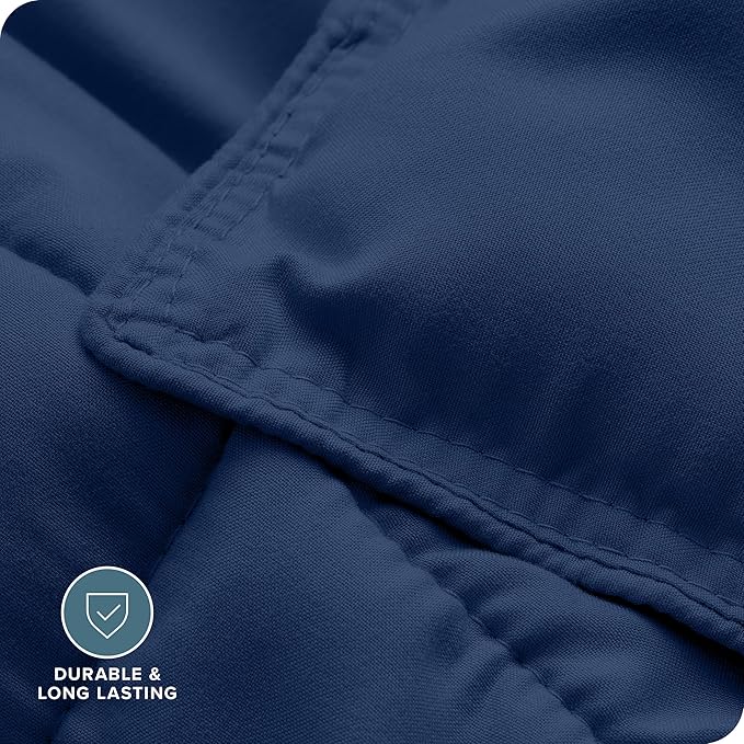 Bare Home Comforter Set - Oversized King Size - Ultra-Soft - Goose Down Alternative - Premium 1800 Series - All Season Warmth (Oversized King, Dark Blue)