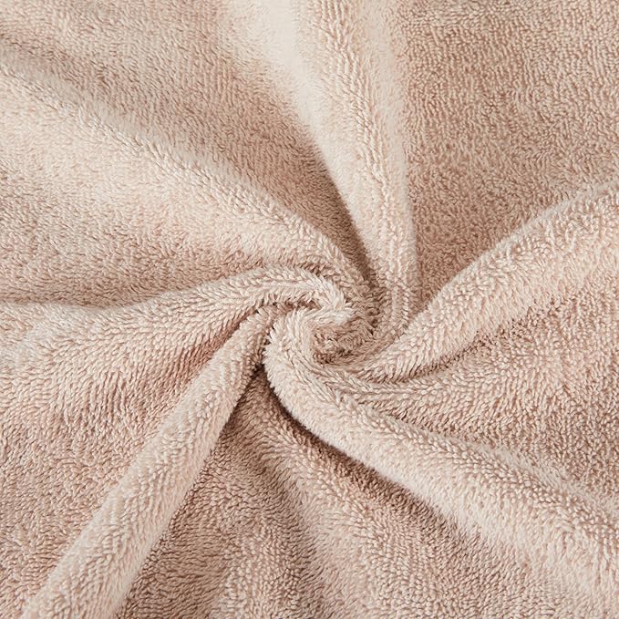 Amazon Basics Fade-Resistant 100% Cotton Washcloth, 12 Pack, 12"x12", Blush Pink