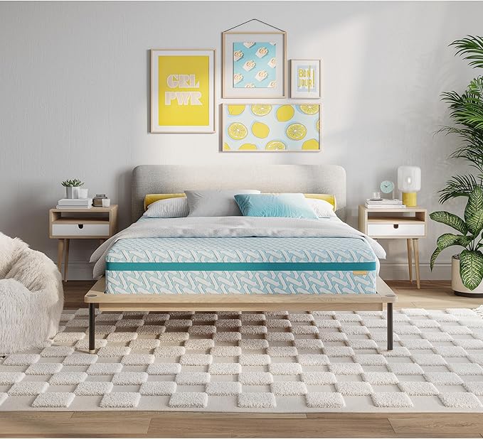 Simmons Blue Dream 10 Inch Gel Memory Foam Mattress - CertiPUR-US Certified - Medium Firmness - Pressure Relief & Motion Separation - Full Size Mattress - Bed in a Box - U.S. Made