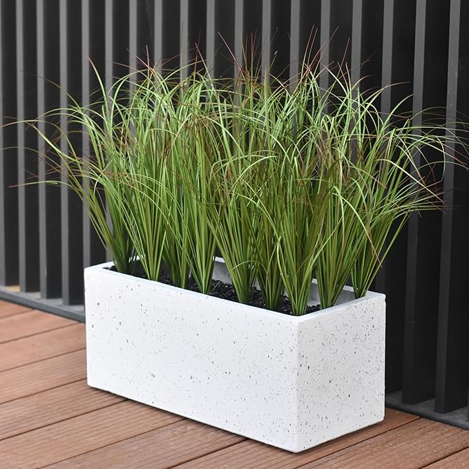 8PCS Artificial Plants, Shrubs Wheat Grass Greenery Stems for Home Decor, Fake Tall Grass Plant for Outdoor Indoor Decor