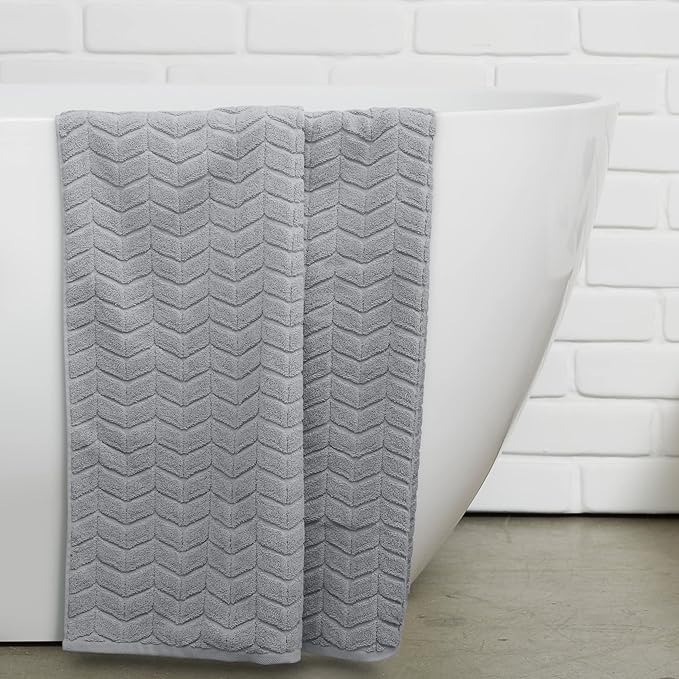 Ultra Soft & Stylish 700 GSM Luxury Bath Towels - 100% Zero-Twist, Long-Staple Cotton - Remarkably Absorbent & Quick Drying - 6 Piece Towel Set (Pewter Grey)