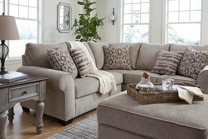 Signature Design by Ashley Claireah Casual Square Storage Ottoman with Removable Lid, Light Brown