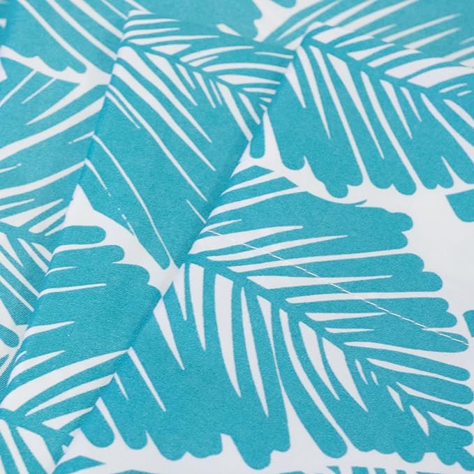 1500 Supreme Collection Extra Soft Tropical Leaf Teal Pattern Sheet Set, King - Luxury Bed Sheets Set with Deep Pocket Wrinkle Free Bedding, Trending Printed Pattern, King Size