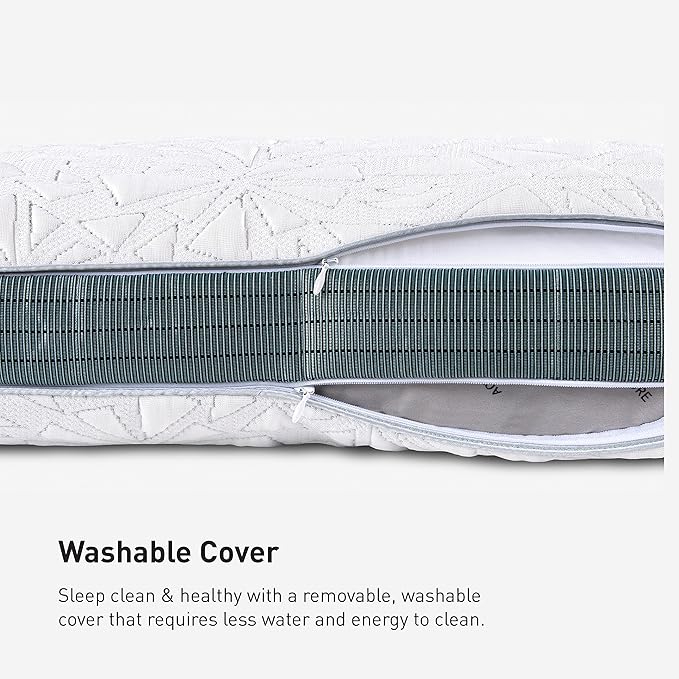 Bedgear Storm Cuddle Curve Performance Pillow - Size 3.0 - Cooling Bed Pillow for Side Sleepers - Medium Firmness- Washable and Removable Cover - 20" W x 26" L