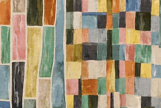 MontVoo -Bath Mat-Non Slip Thin Bathroom Rugs Fit Under Door- Quick Dry Absorbent Faux Suede Surface Grey Bathroom Floor Mats-Shower Rug for in Front of Bathtub Shower Colorful Plaid 16x24