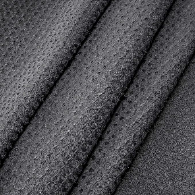 River Dream Heavyweight No Hooks Required Dotted Waffle Weave Shower Curtain with Snap in Liner -Extra Long 71W x 86H,Hotel Grade,Spa Like Bath Curtain,Gray