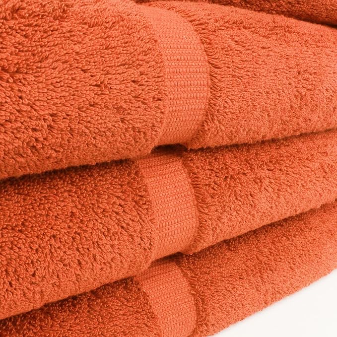 Chakir Turkish Linens | Hotel & Spa Quality 100% Cotton Luxury Turkish Towels | Soft & Absorbent (30x60 Inches Extra Large Bath Towels, Set of 4 - Coral)