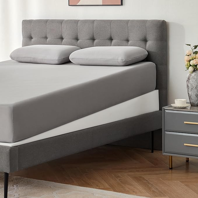 Mattress Wedge Only, 7-Inch Full Inclined Bed Wedge Mattress Topper for Acid Reflux, GERD, Neck & Back Pain, Snoring, Adjustable Elevator Under Mattress Support for Bedroom