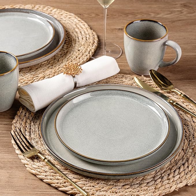 GBHOME Ceramic Coffee Mugs Set of 4, 12oz Stoneware Coffee Mugs Set For Dad Mom Women MEN, Light Weight Coffee Cups for Latte/Tea/Beer/Hot Cocoa, Dishwasher & Microwave Safe