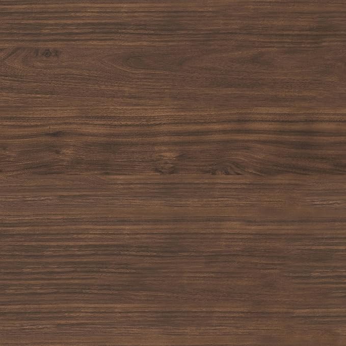 Martha Stewart Ollie Home Office Desk with 3 Drawers in Walnut Wood Grain with Polished Brass Hardware