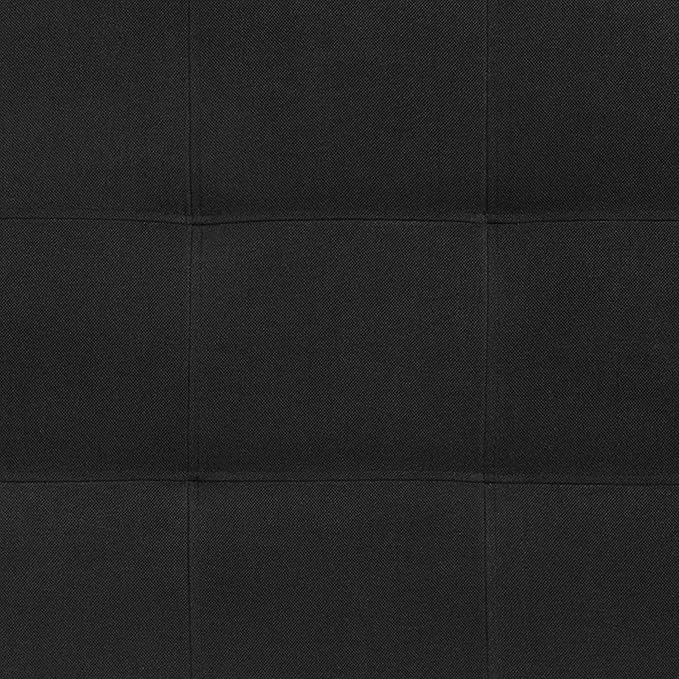 EMMA + OLIVER Quilted Tufted Upholstered Full Size Headboard in Black Fabric