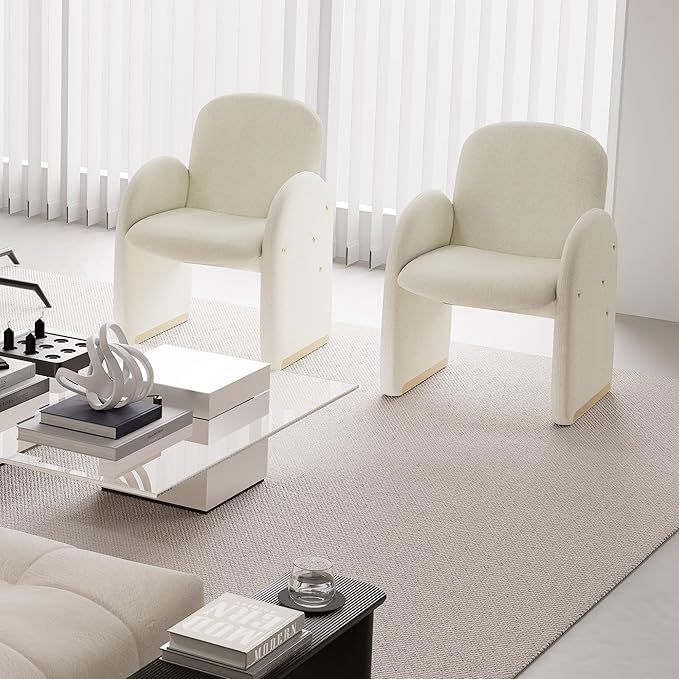 YOUTASTE Oversized Accent Chair for Living Room Bedroom Office, Upholstered Mohair Armchair with Wood Frame and Gold Metal Legs, Mid-Century Modern Lounge Chair, Beige