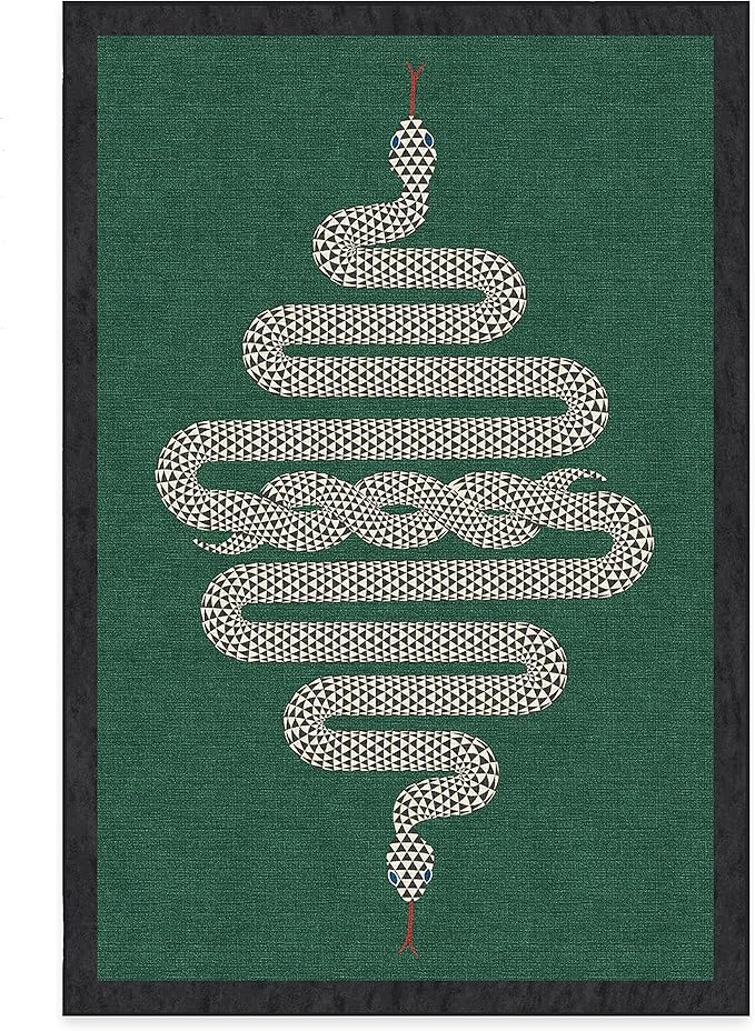 RUGGABLE x Jonathan Adler Machine Washable Modern Area Rug – Venom Emerald 6x9, Stain-Resistant, Non-Slip – Medium Rugs for Living Room, Bedroom, Hallway, Entryway & Office–with Cushioned Pad
