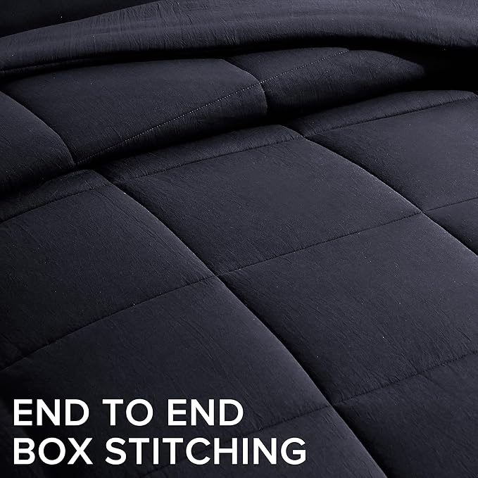 UGG Leonora Comforter Set with 2 Pillow Shams Lightweight Down Alternative Blanket Reversible Cozy Warm All Season Washable and Hypoallergenic Bedding Set, King, Navy Blue