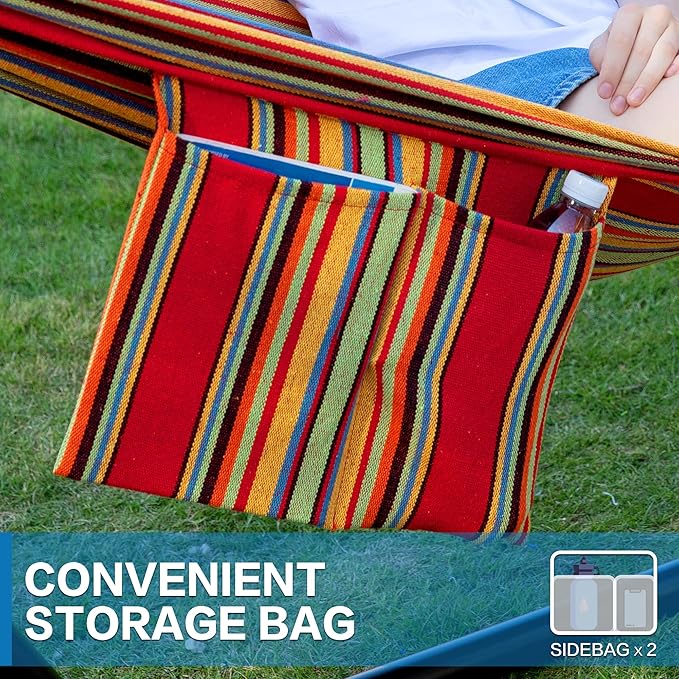 PNAEUT Hammocks and Stand Double (Red)