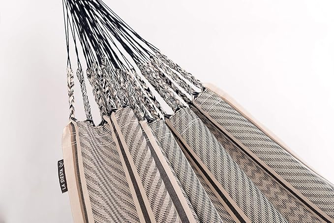 Flora Classic Organic Cotton Hammock - Indoor Outdoor Hammock, Patio Bed Tree Portable Hammock, 2 Person Double Hammock - King, Zebra