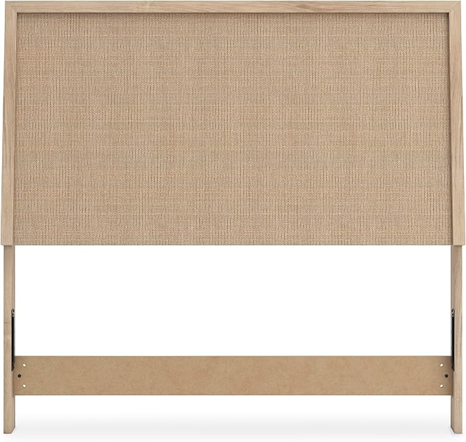 Signature Design by Ashley Cielden Farmhouse Full Panel Platform Bed, Foundation or Box Spring Not Needed, Light Brown
