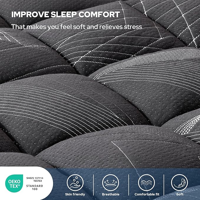 BEDLORE King Mattress Topper, Viscose Made from Bamboo Soft Pillow Top Mattress Pad, Thick Mattress Cover for Back Pain Relief with 6-18 inches Deep Pocket